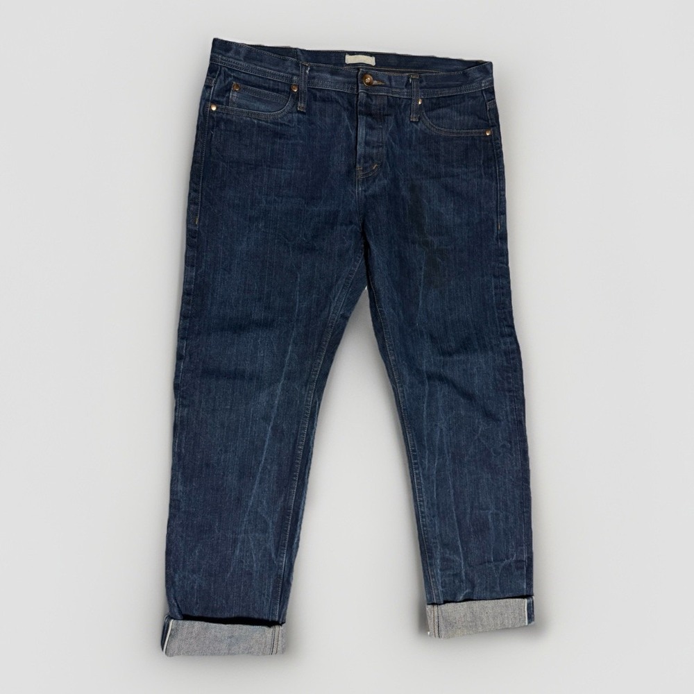Unbranded Brand UB101 14.5oz Selvedge Skinny Jeans Mens 36 Raw Indigo Denim